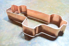 Slammed Lowrider Pickup Truck Copper Cookie Cutter N3