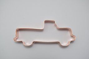 Slammed Lowrider Pickup Truck Copper Cookie Cutter N4