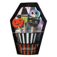 Meri Meri Halloween Cupcake Kit 45-2340, Set includes 24 Cupcake Cases and 24 Toppers