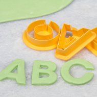 2" Alphabet Cookie Cutter Set of 26 Pieces Plastic Orange by Topenca Supplies N2