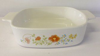 Vintage Corning Ware Wildflower Casserole Bake Dish A-1-B 1 Quart, No Lid