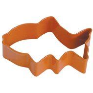 Fish Orange Poly Resin Coated Tin Cookie Cutter 3"
