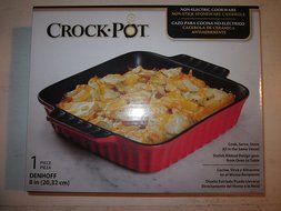 Crock-Pot Non-Stick Stoneware Casserole Dish 8" x 8"