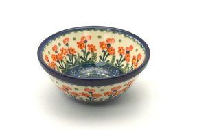 Polish Pottery Bowl - Salad/Cereal - Peach Spring Daisy