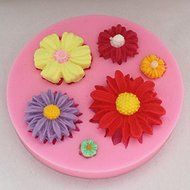 Longzang Small Daisy Silicone Mold Sugar Craft DIY Gumpaste Cake Decorating Clay