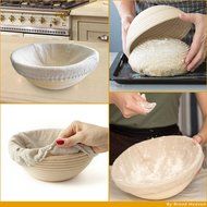 Proofing Basket | 8.5&quot; Banneton Proofing Basket + Easy to Clean Linen Liner, eBook &amp; FREE Plastic Bowl Scraper... N7