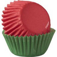 Wilton Red &amp; Green Mini Cupcake Liners 100-Count