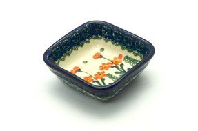 Polish Pottery Dish - Food Prep - Peach Spring Daisy