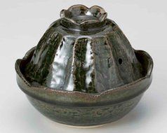 Oribe for 1-2 persons 5.2inch Donabe Japanese Hot pot Green Ceramic Made in Japan