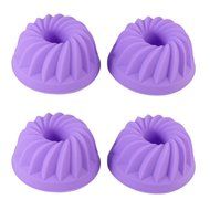 Bakerpan Silicone Fancy Dessert Mold, Jello and Mini Cakes, 3 Inch Mini Bundt, 2 Molds, Includes Bonus Pack (Total... N4