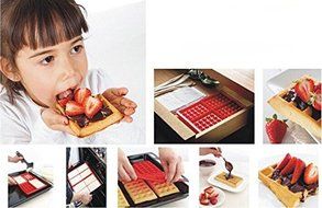 1 Pc Fancy Breakfast 4-Cavity Waffles Cake Chocolate Pan Silicone Mold Baking Mould H4221 N2