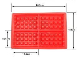 1 Pc Fancy Breakfast 4-Cavity Waffles Cake Chocolate Pan Silicone Mold Baking Mould H4221 N4