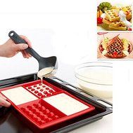 1 Pc Fancy Breakfast 4-Cavity Waffles Cake Chocolate Pan Silicone Mold Baking Mould H4221 N5