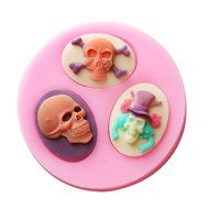 Longzang mini skull F0497 Fondant Mold Silicone Sugar mold Craft Molds DIY gumpaste flowers Cake Decorating