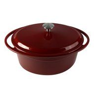Artland La Maison Cast Iron Oval Casserole Dish, 5-Quart, Green N3