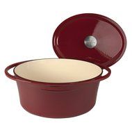 Artland La Maison Cast Iron Oval Casserole Dish, 5-Quart, Green N4