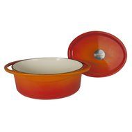 Artland La Maison Cast Iron Oval Casserole Dish, 5-Quart, Green N6