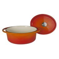 Artland La Maison Cast Iron Oval Casserole Dish, 5-Quart, Green N10