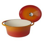 Artland La Maison Cast Iron Oval Casserole Dish, 5-Quart, Green N12