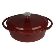 Artland La Maison Cast Iron Oval Casserole Dish, 5-Quart, Green N13