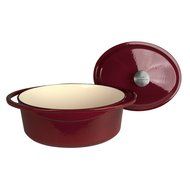 Artland La Maison Cast Iron Oval Casserole Dish, 5-Quart, Green N14