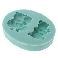 QINF DIY Baking 3D Lovely Bears Shaped Silicone Cake Soap Mold