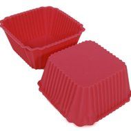 6pcs/set Kitchen Tools Square Shape Soft Silicone Mould Candy Muffin Cup Cake Christmas Mold Tool Cakecup Tools N4