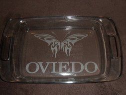 Personalized Etched 3 Quart Pyrex Casserole Baking Dish with Lids N2