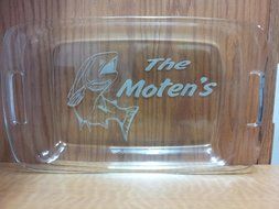 Personalized Etched 3 Quart Pyrex Casserole Baking Dish with Lids N5