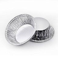 100Pcs Disposable Baking Circular Egg Tart Mold Cups Foil holder