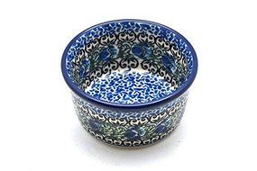 Polish Pottery Ramekin - Peacock Feather