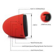 Outdoor Waterproof Bicycle Bluetooth Music Rechargeable Speaker Player Red N3