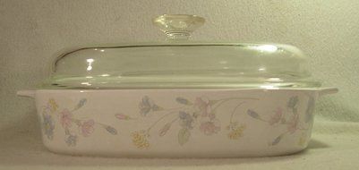 Corning Pastel Bouquet 2.5 Quart Casserole With Lid A-10-B