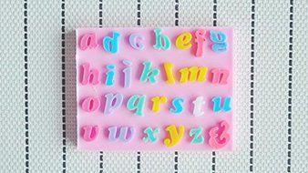 WilsonBaking Love Collection - Small Alphabet Mold Decorations Silicone Mold Silicone Fondant Lace Molds Serie...