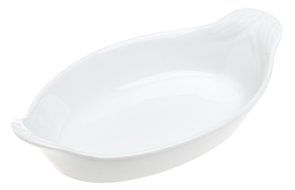 Pillivuyt Petite Oval Eared Dish, 6x4 inch,White N3