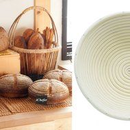 8.5" Round Rattan Bread Proofing Basket- Bonus Basket Liner - Fits 1.5 - 2 lbs of dough for round loaves - Awesome...