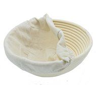 8.5" Round Rattan Bread Proofing Basket- Bonus Basket Liner - Fits 1.5 - 2 lbs of dough for round loaves - Awesome... N3