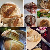 8.5" Round Rattan Bread Proofing Basket- Bonus Basket Liner - Fits 1.5 - 2 lbs of dough for round loaves - Awesome... N7