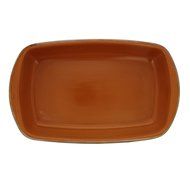 French Home 17-Inch White Stoneware Rectangular Baker N2