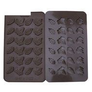SinCook 24-Cavity 4 Mini Group Leaves DIY Candy Baking Chocolate Cake Ice Jelly Pudding Silicone Molds N2
