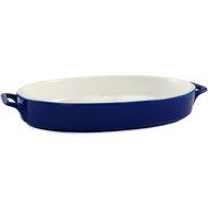 Blue Ceramic 14 Inch Oval Baker