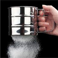 Aprince Handheld Cup Flour Sieve Stainless Steel Flour Sieve Bakeware Tool (M)