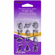 Premo Mini Metal Cutters 12/Pkg-Holiday