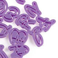 Delight eShop 26Pcs Purple Alphabet Fondant Letters Plastic Cake Cookie Cutters Tool N6