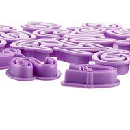 Delight eShop 26Pcs Purple Alphabet Fondant Letters Plastic Cake Cookie Cutters Tool N8