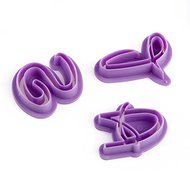 Delight eShop 26Pcs Purple Alphabet Fondant Letters Plastic Cake Cookie Cutters Tool N9