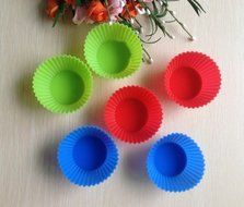 12pcs Silicone Muffin Cases Cake Cupcake Liner Baking Mold Round Shape B070