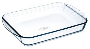 Arcuisine Glass Rectangular 15.35 x 9.5 Inch Roaster Pan
