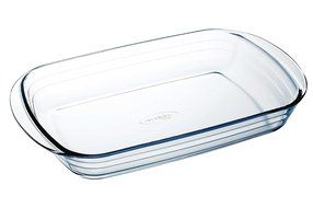Arcuisine Glass Rectangular 15.35 x 9.5 Inch Roaster Pan N3