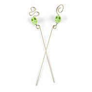 Gone Home Skull Bead Cake Tester, Green, Set of 2